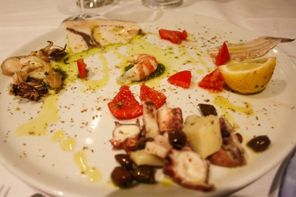 Seafood sampler Il Porticciolo Manarola