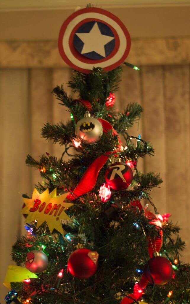 marvel themed christmas tree