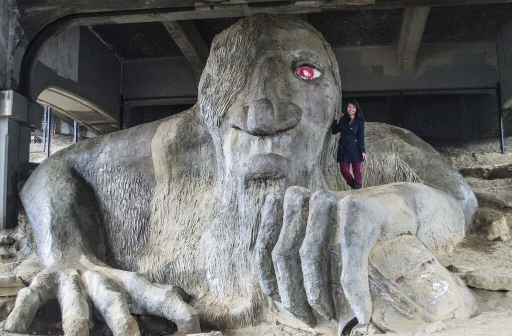 Fremont Troll in Seattle by Christina Guan