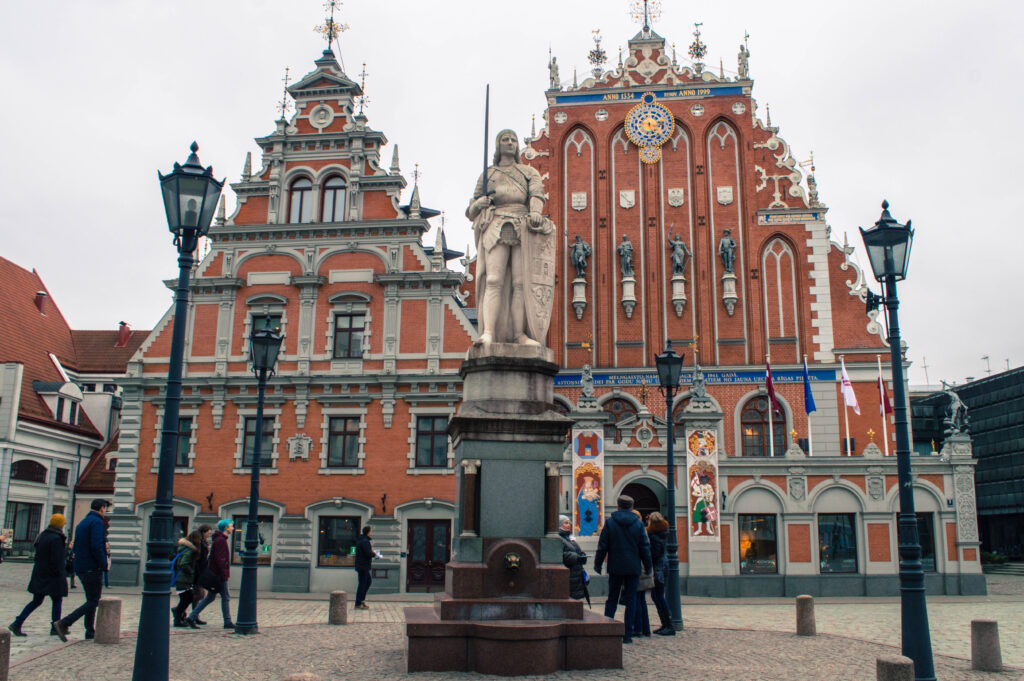 House of Blackheads in Townhall Square in Riga, Latvia