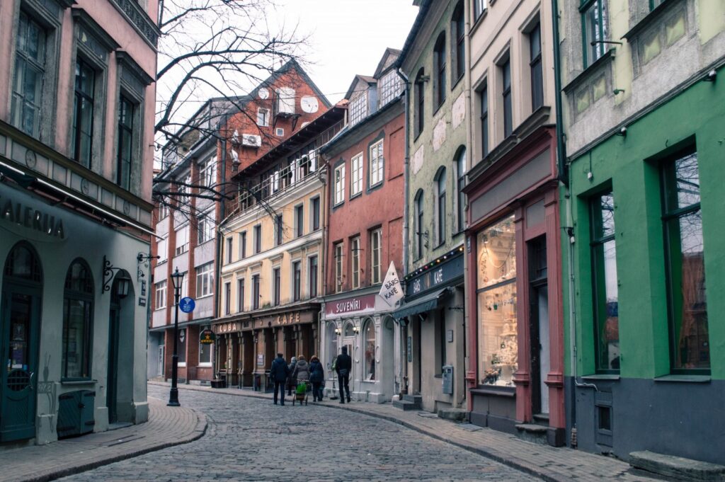 Colourful buildings in Riga Old Town