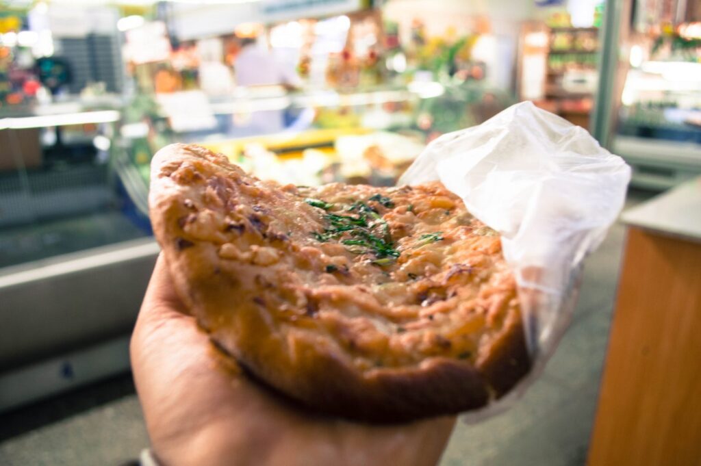 Latvian pasty held up at Riga Central Market