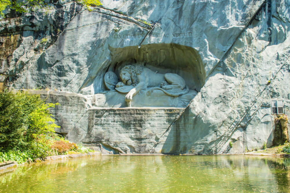 The famous Lion monument in Lucerne, Switzerland