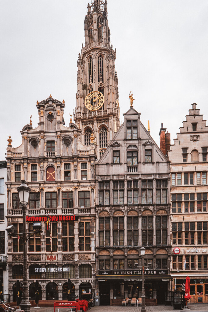 Guildhall buildings in Antwerp's Main Square Grote Markt
