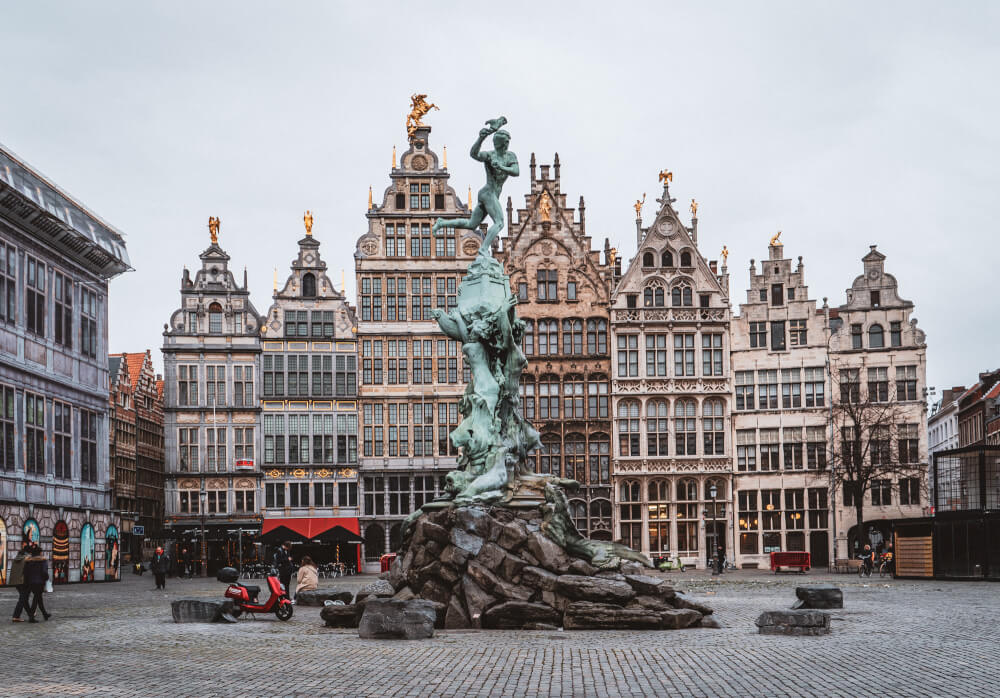 Grote Markt, the main square in Antwerp, Belgium