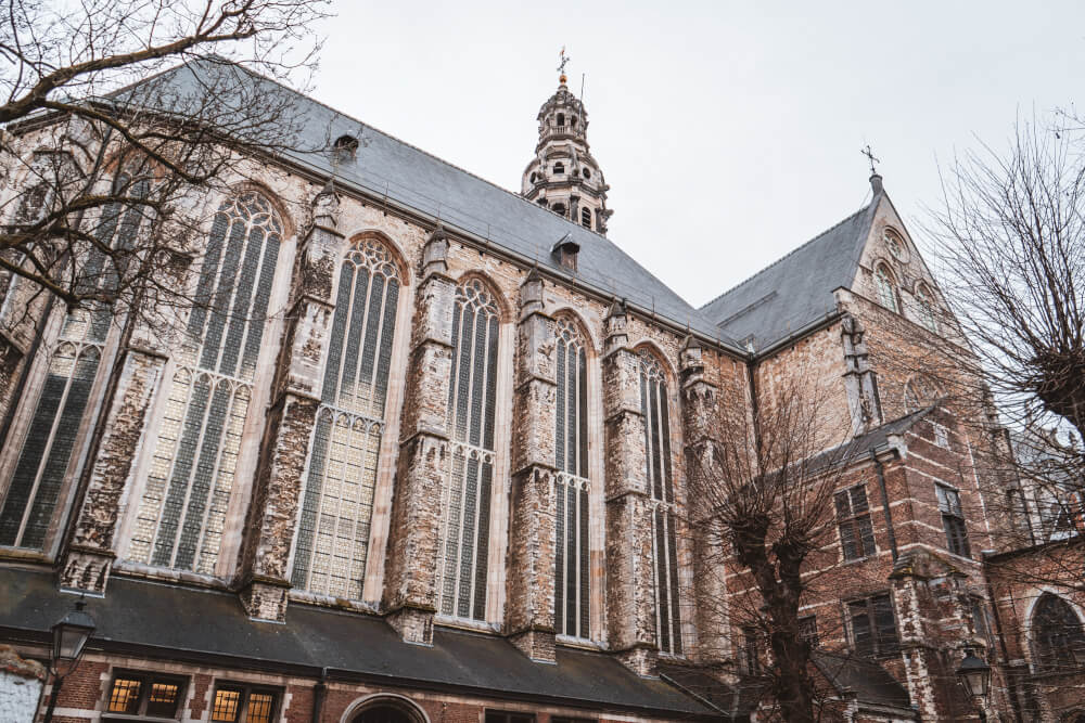 Exterior of Saint Paul Church in Antwerp, Belgium