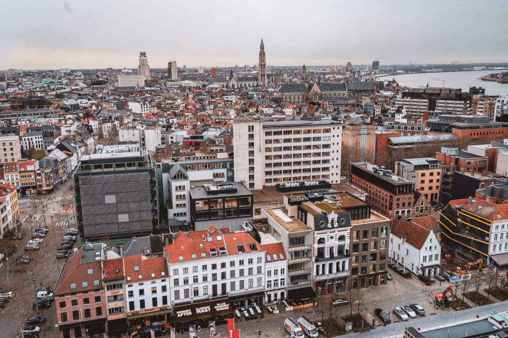 Antwerp skyline as seen from the MAS museum