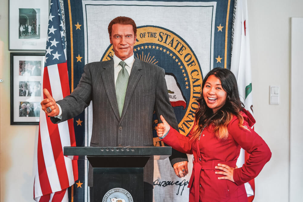 Arnie wax figure at the Arnold Schwarzenegger Museum in Thal, Austria