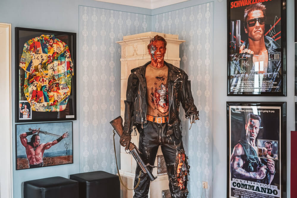 Movie props corner at the Arnold Schwarzenegger Museum in Thal, Austria