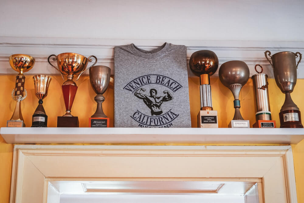 Trophies at the Arnold Schwarzenegger Museum in Thal, Austria