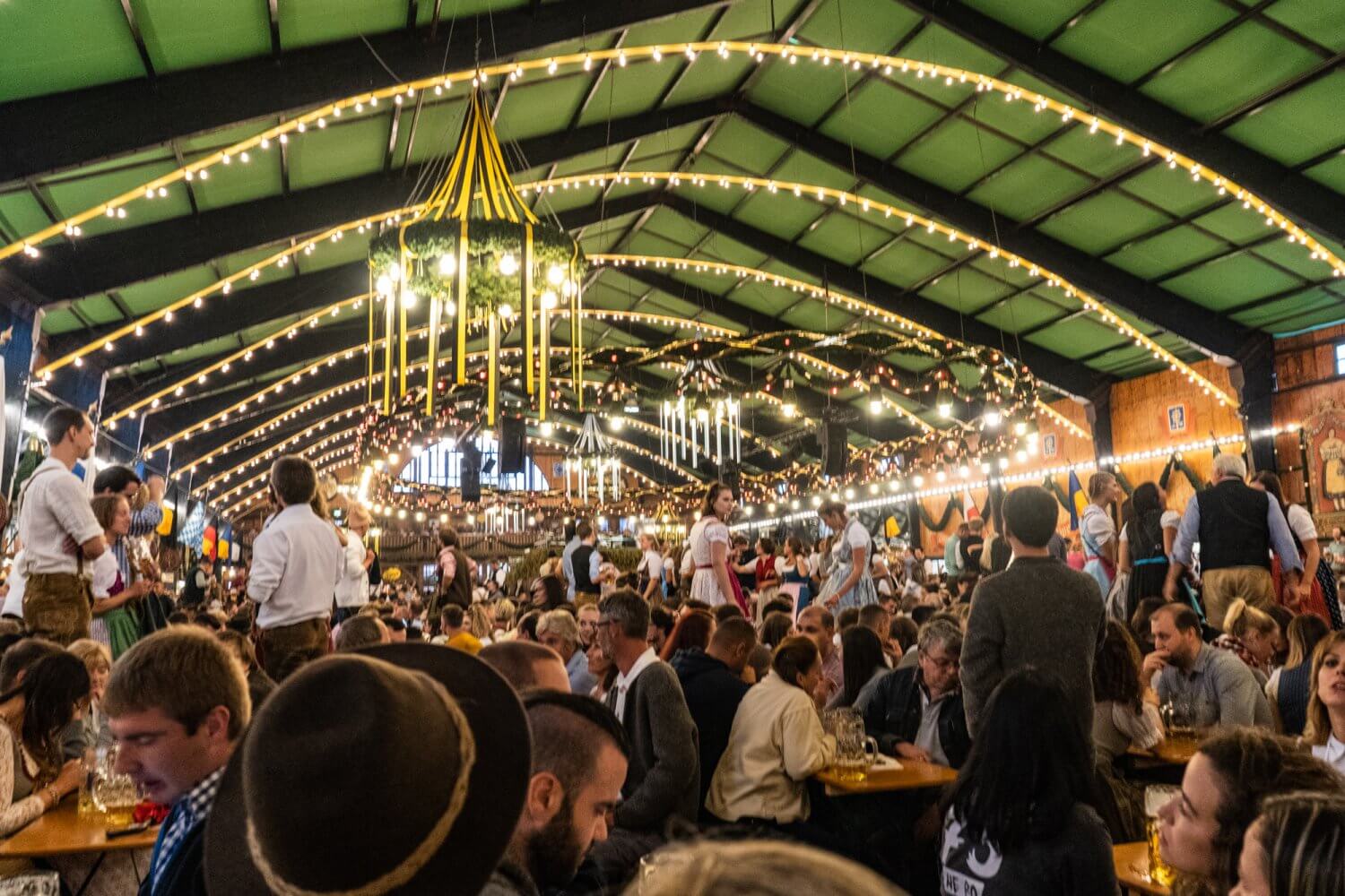 Augustiner tent at Oktoberfest in Munich, Germany