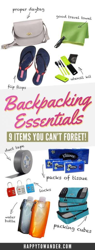 backpackers must have items