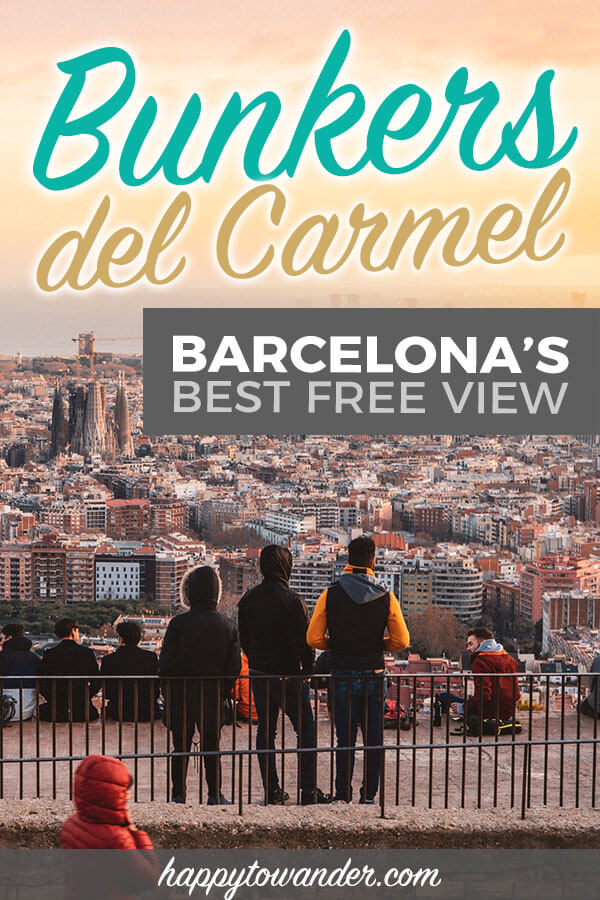 One of the best things to do in Barcelona, Spain! This Barcelona hidden gem is known as the Bunkers del Carmel and is the best place in Barcelona to watch sunset. A must do for your Barcelona bucket list, and one of the best free things to do in Barcelona as well. #spain #europe #travel