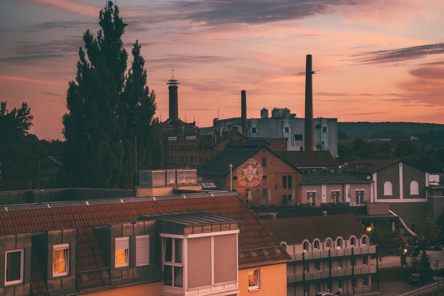 The sunrise view from Hotel Rheingold, Bayreuth Germany