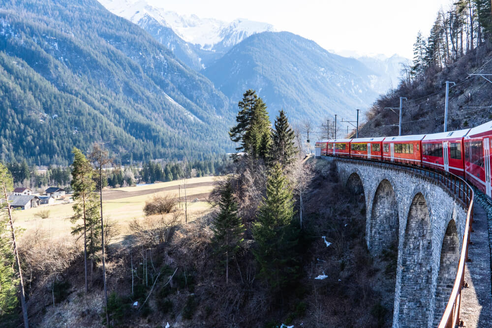 Going over the Landwasser Viaduct