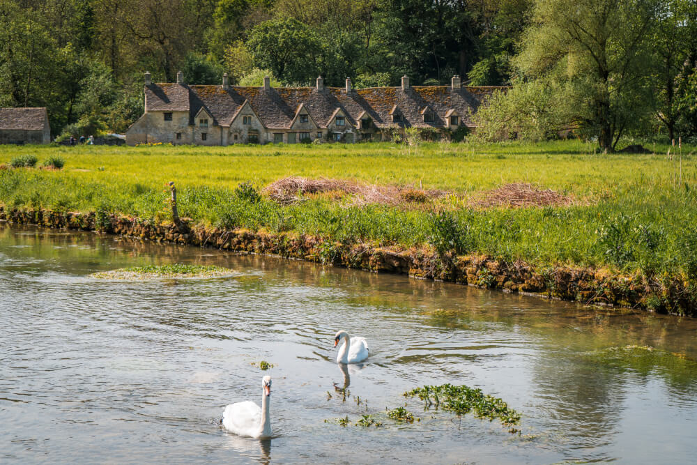 Arlington Row, in Bibury, a beautiful village in the Cotswolds