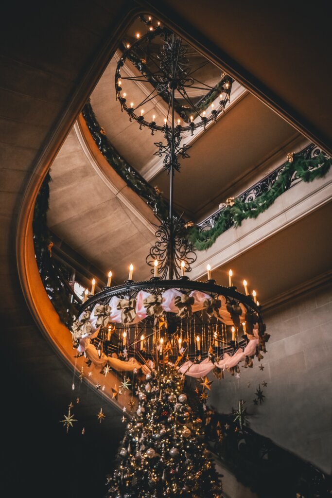 Christmas interior of Biltmore House in Asheville, NC