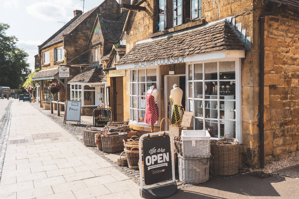 Independent boutique in Broadway, England in the Cotswolds