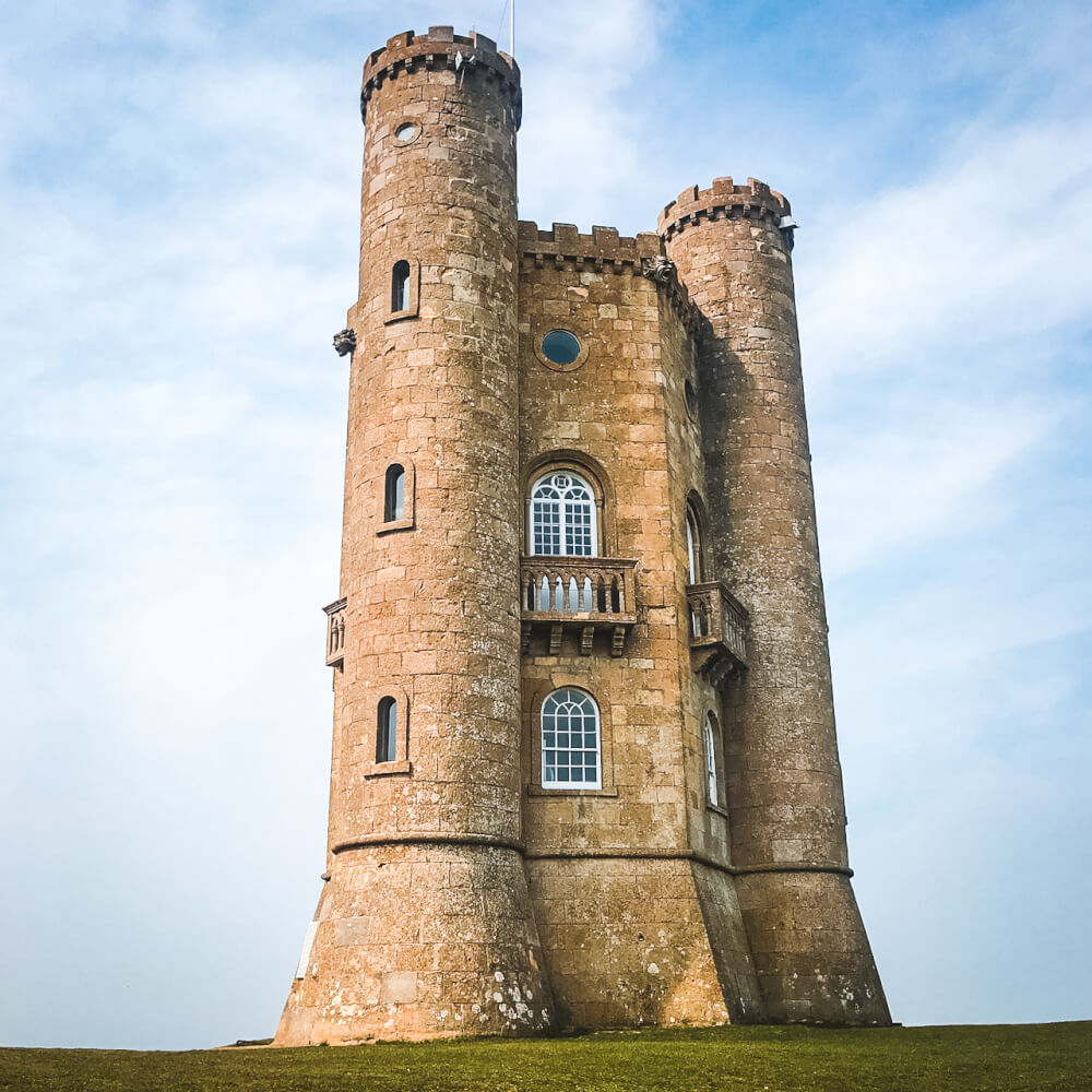 Broadway Tower in the Cotswolds from outside.