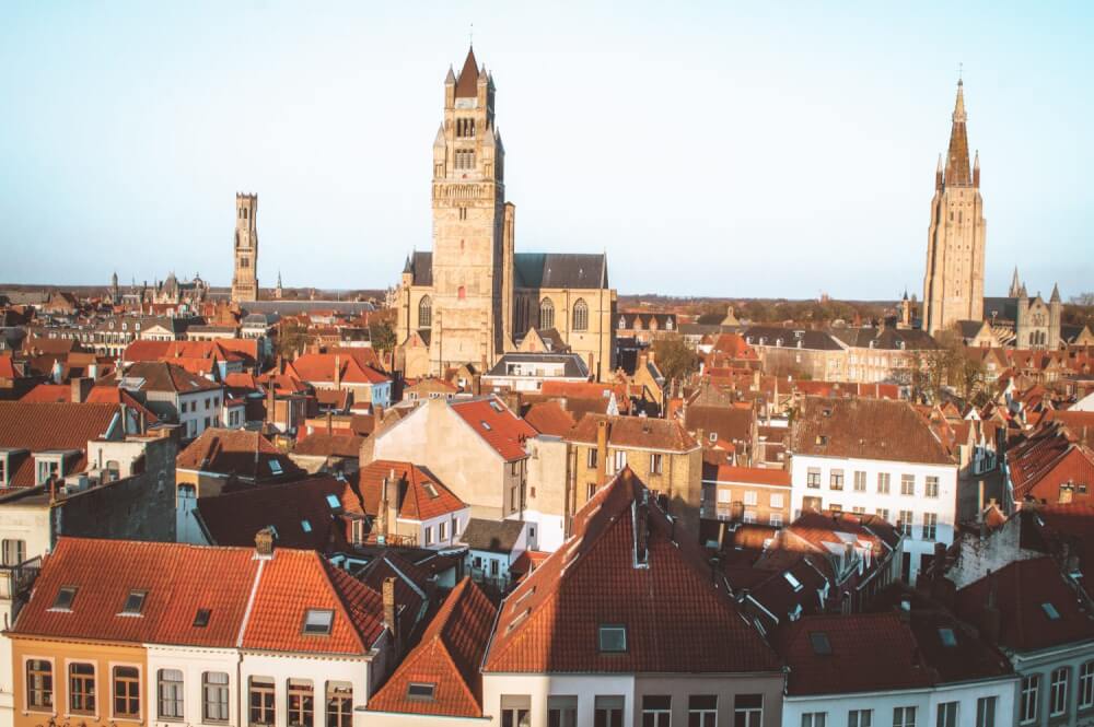 View of the Bruges skyline from the Concert Hall of Bruges