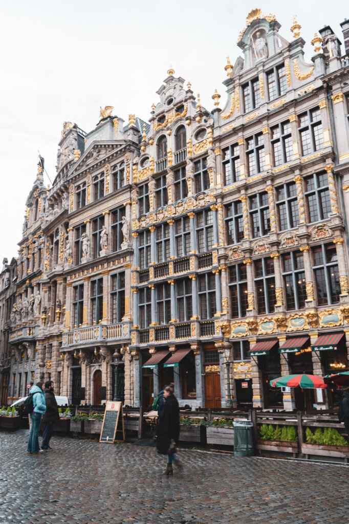 Guildhall buildings in Grand Place in Brussels, Belgium