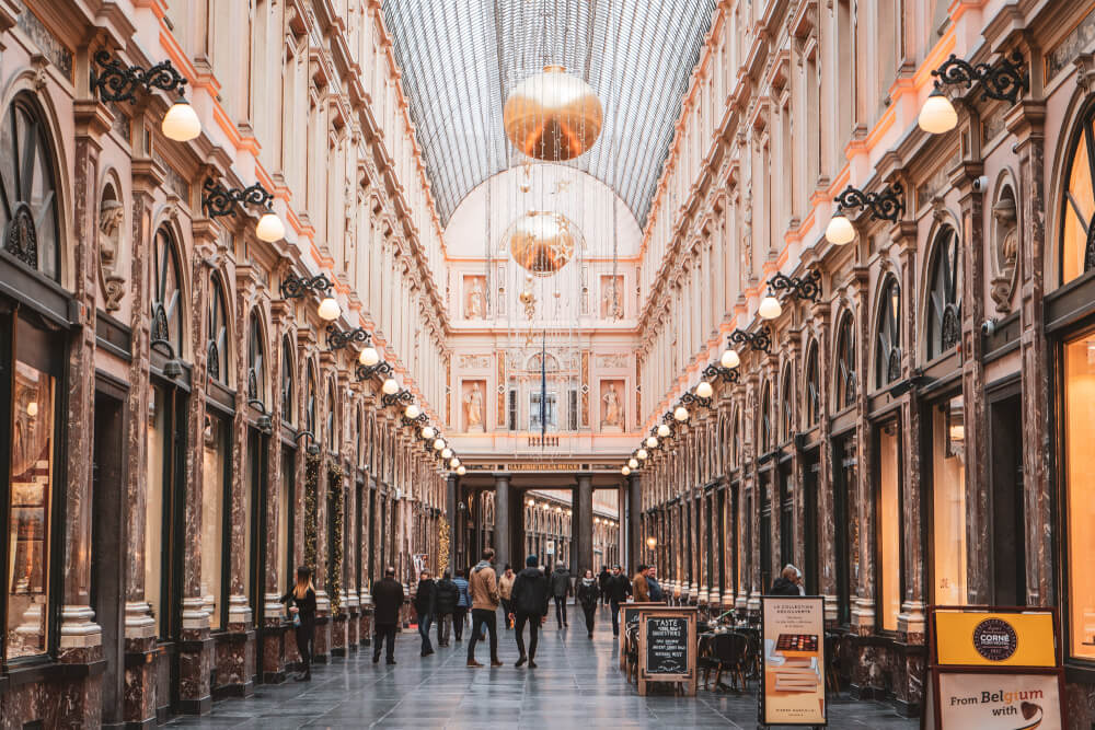 Galeries St Hubert in Brussels, Belgium