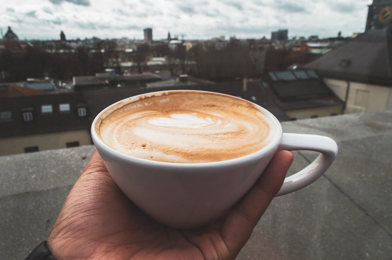 Cappuccino at Café im Vorhoelzer Forum