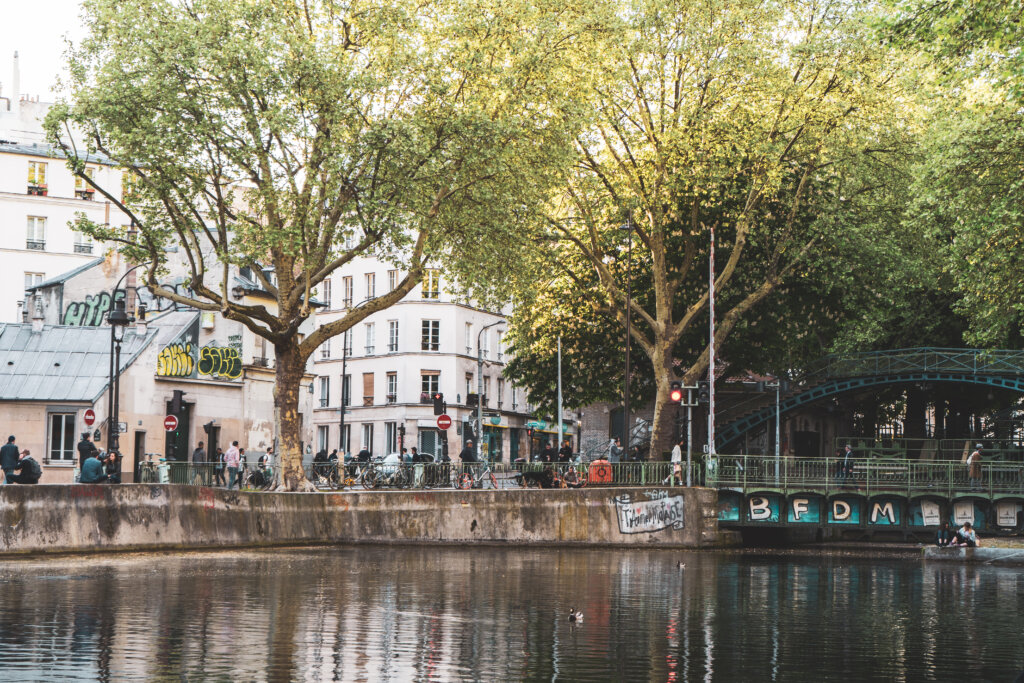 Canal St Martin in Paris, France