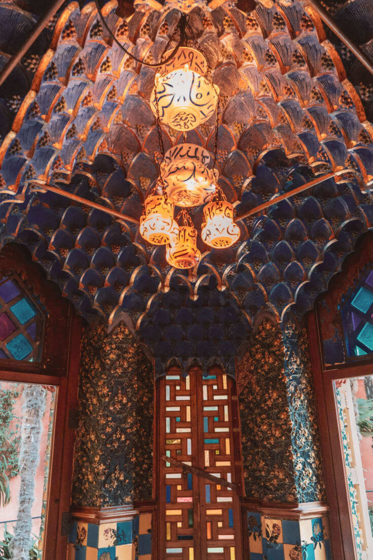 Casa Vicens from the courtyard in Barcelona, Spain