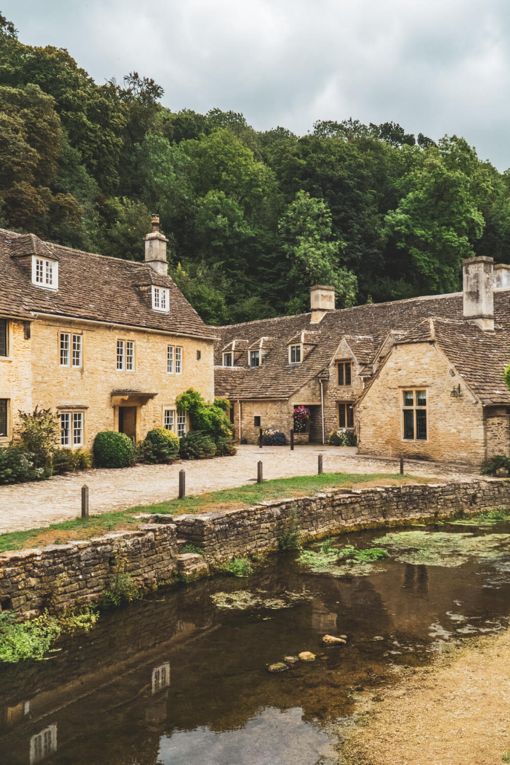 A beautiful row of houses in Castle Combe, England.