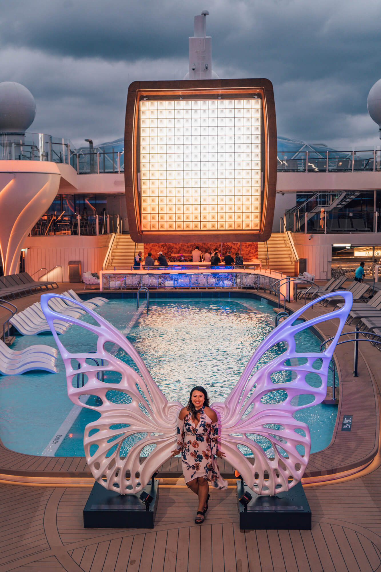 Pool area on board the Celebrity Edge