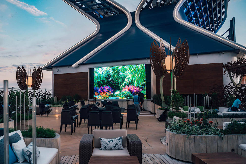 The beautiful rooftop garden on board the Celebrity Edge