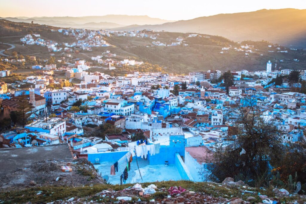 Easy and no BS guide on how to get from Fes to Chefchaouen in Morocco. Curious about how to see the Blue City for yourself? This guide should definitely help! #Morocco #Travel #Fes #Chefchaouen