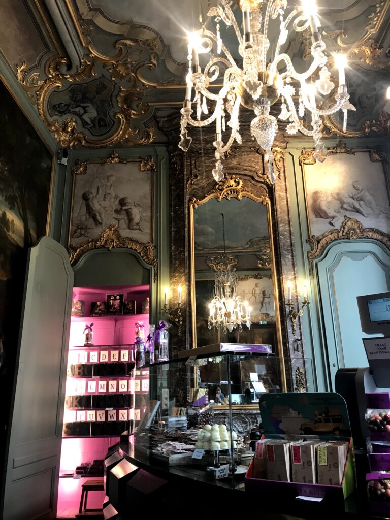 Inside the Chocolate Line shop in Antwerp Belgium