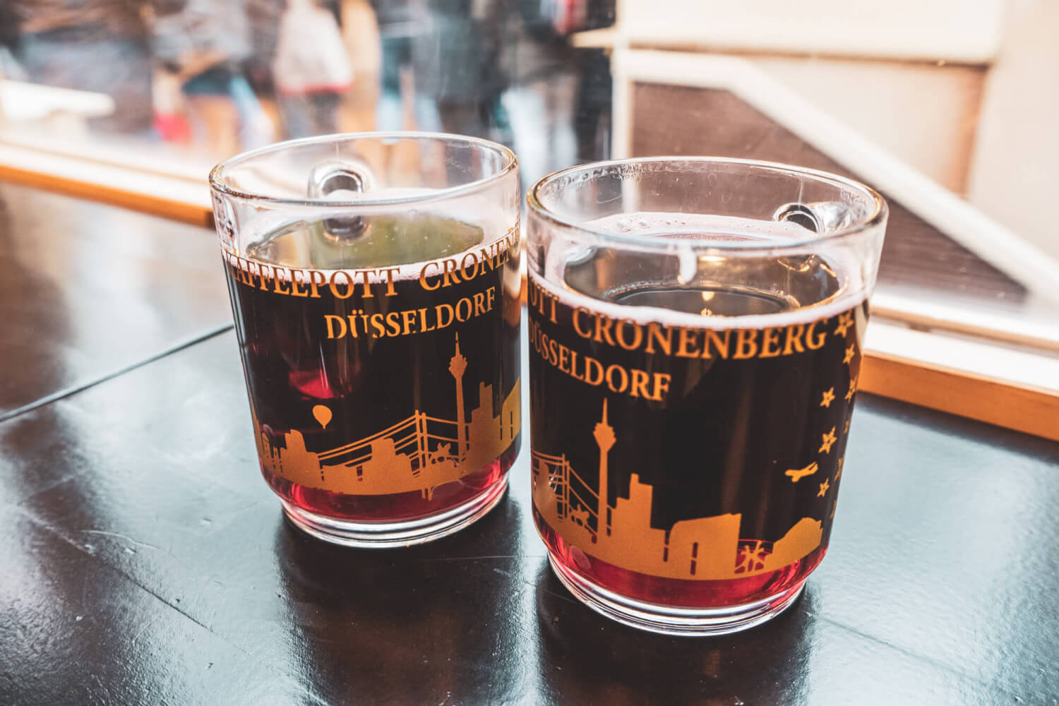 Gluhwein mugs in Dusseldorf