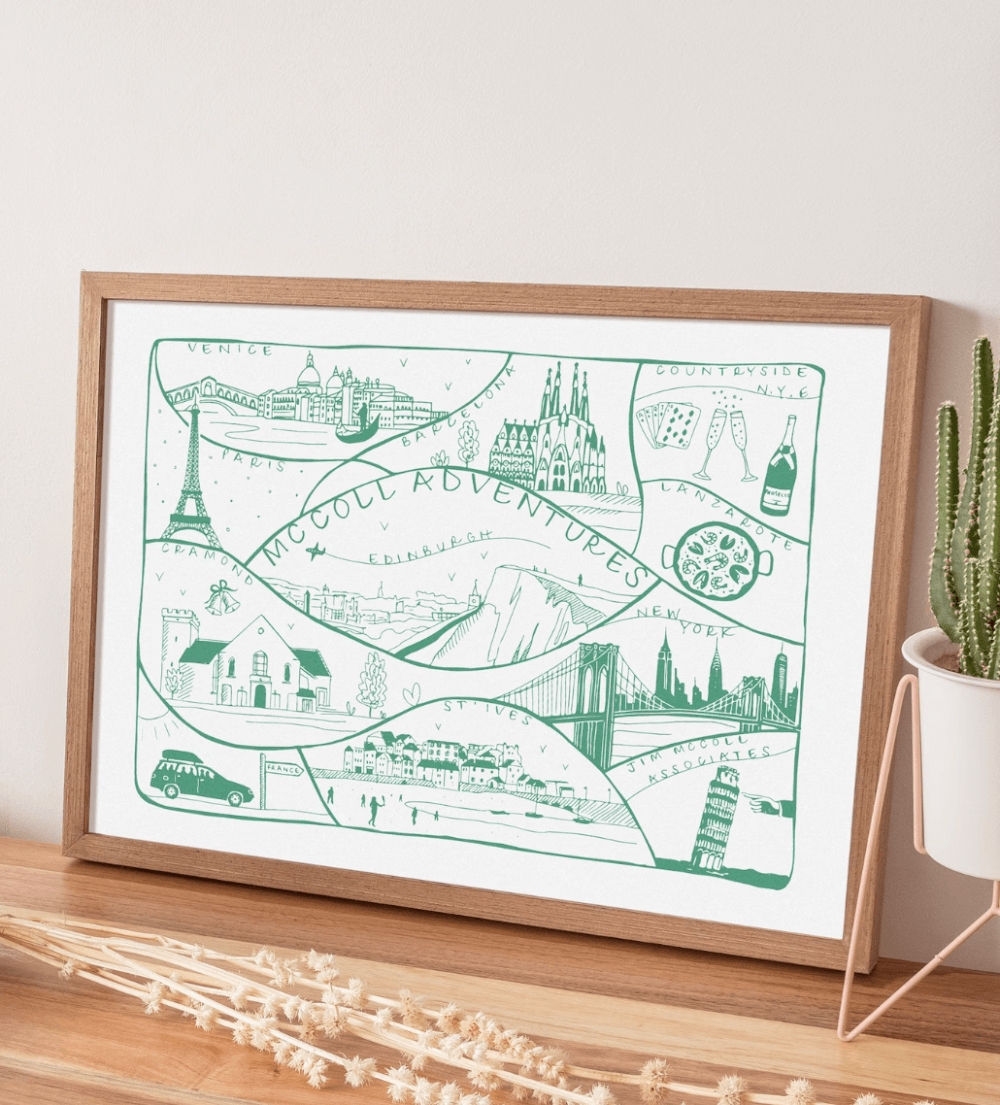 Adorable Travel-Themed Illustration