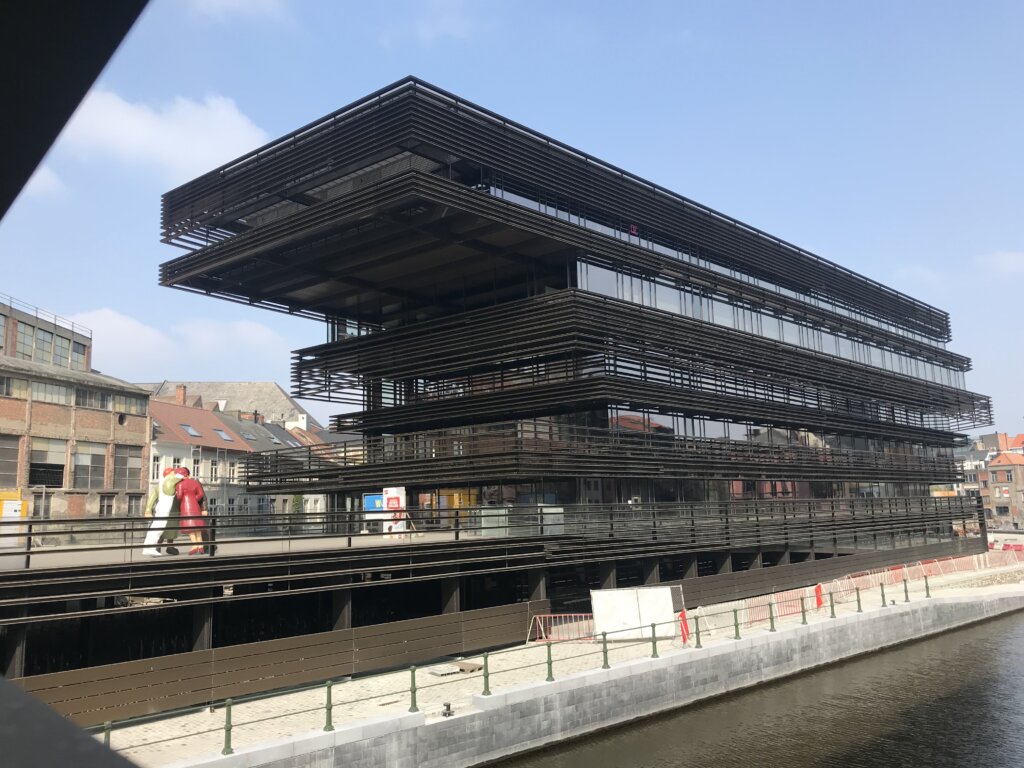 Modern De Krook Library in Ghent, Belgium