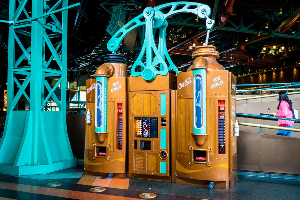Cool vending machine at Videopolis in Disneyland Paris