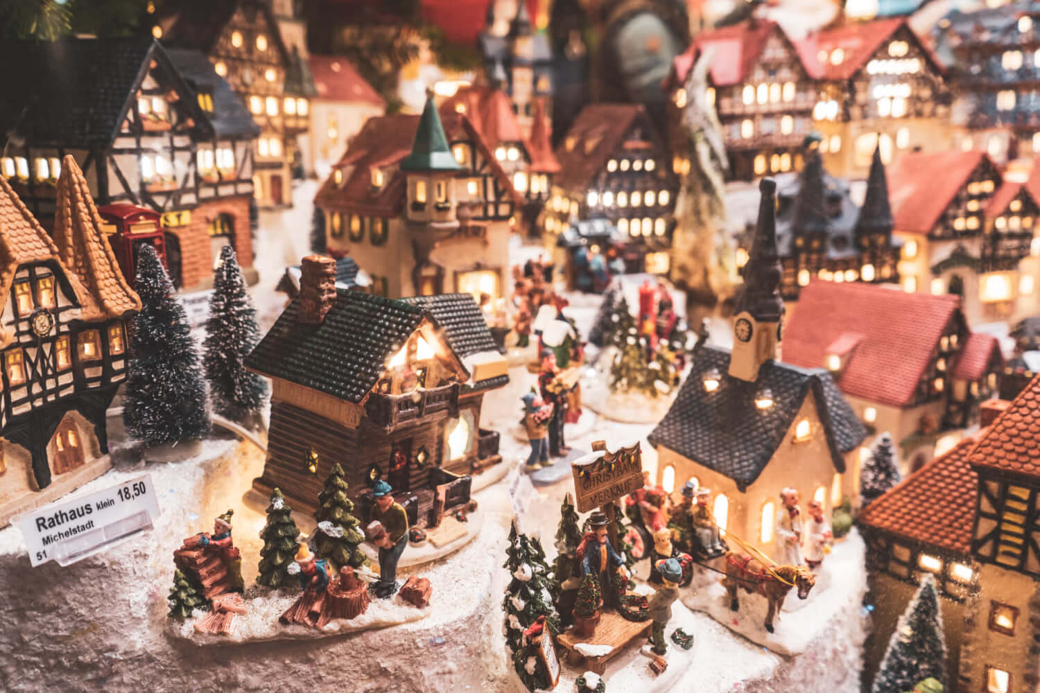 Christmas village at German Christmas market