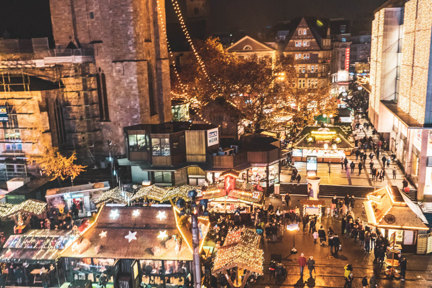 The view from the Dortmund Christmas Market Ferris Wheel