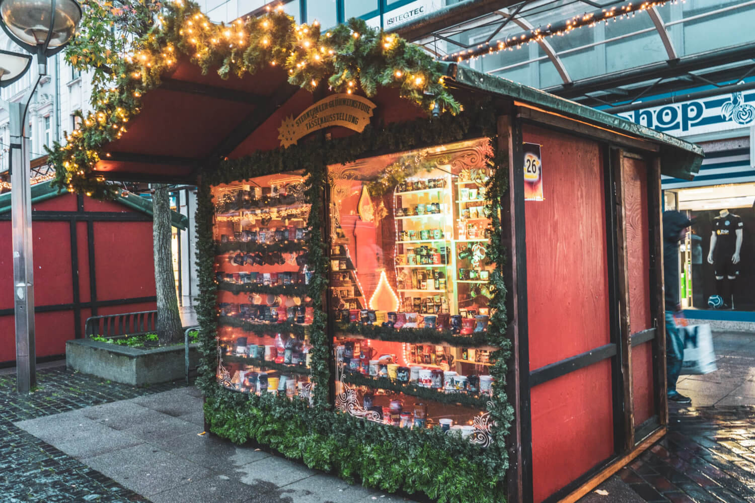 Gluhwein boot collection at Duisburg Christmas Market