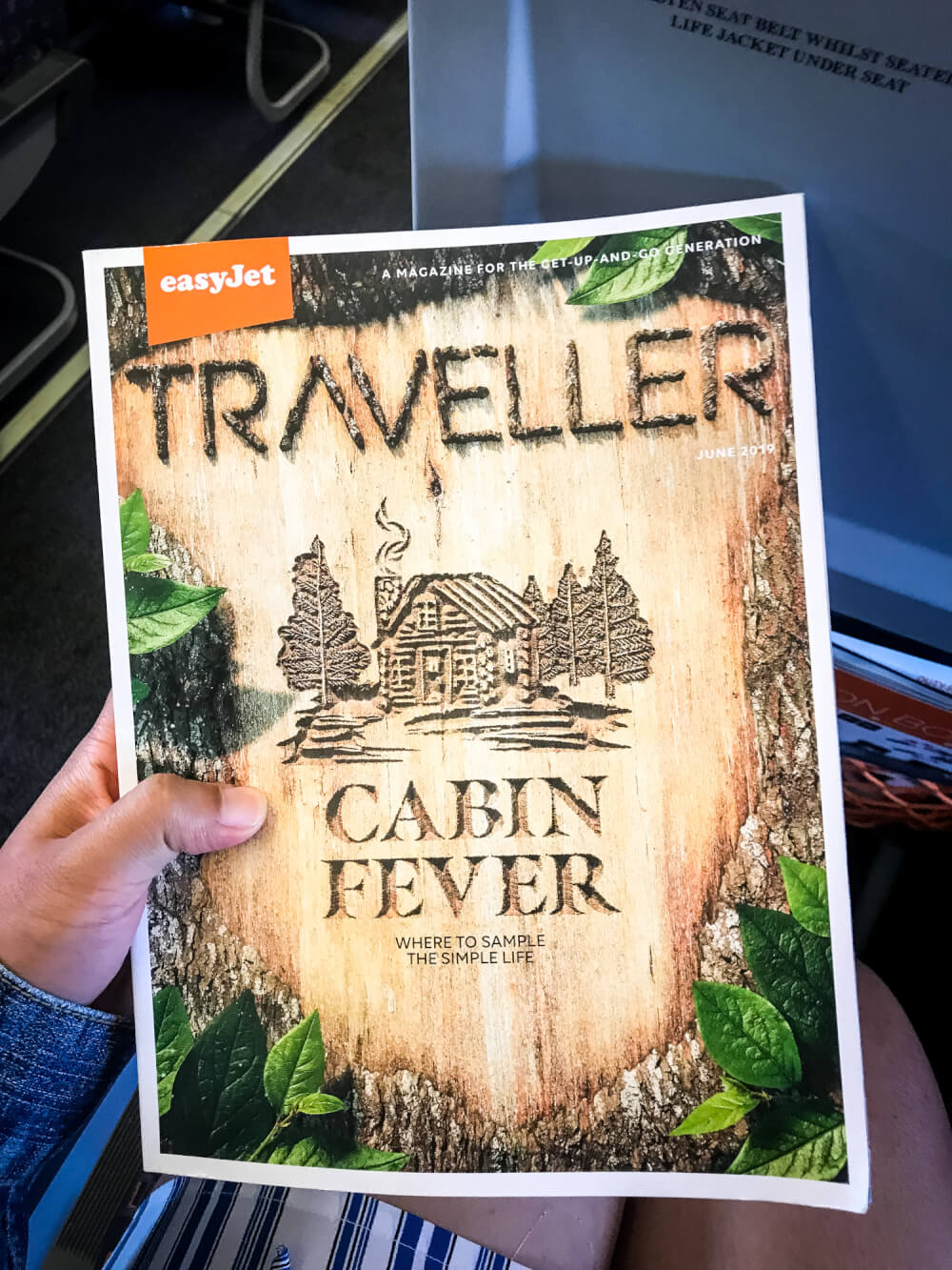 Close-up of an easyJet Traveller magazine