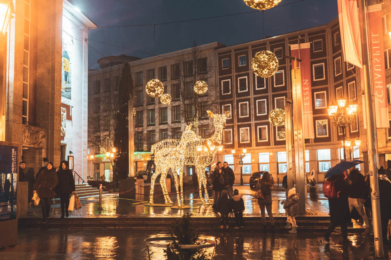 Essen Christmas Market lighting display