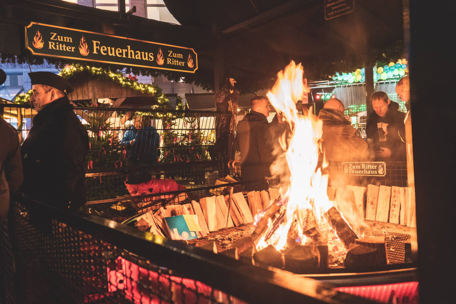 Fireplace at Essen Christmas Market