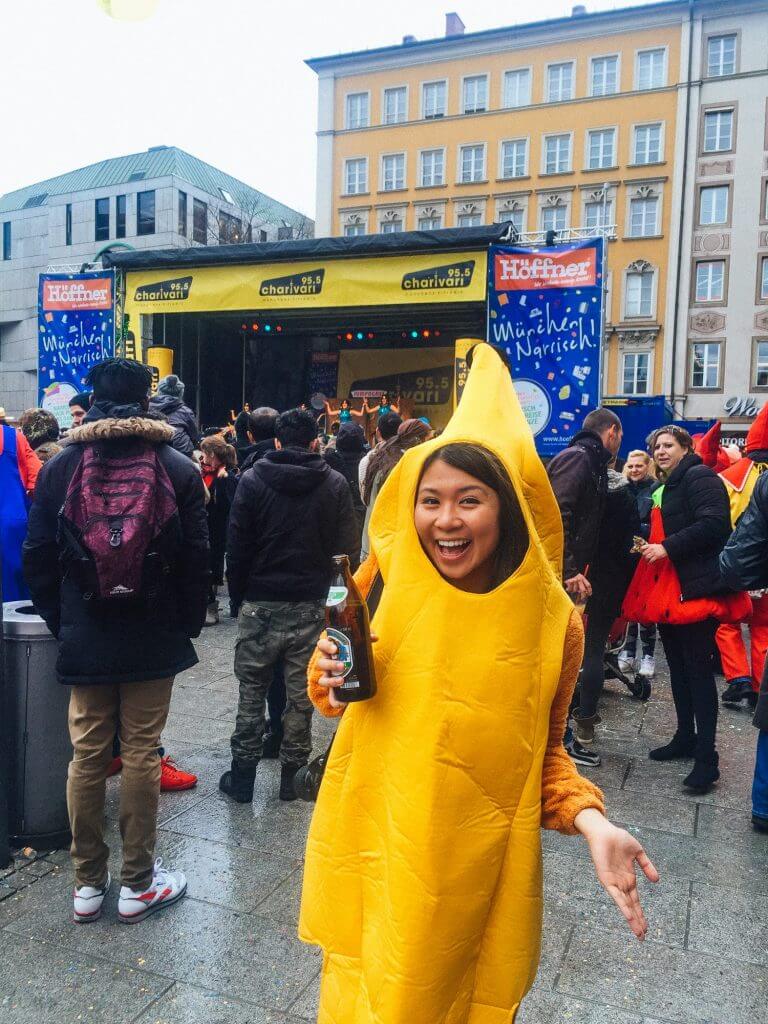 What's it like to celebrate Fasching in Munich? Click through for a fun story of one blogger's 1st time celebrating Fasching in Germany (while of course, wearing a banana suit).