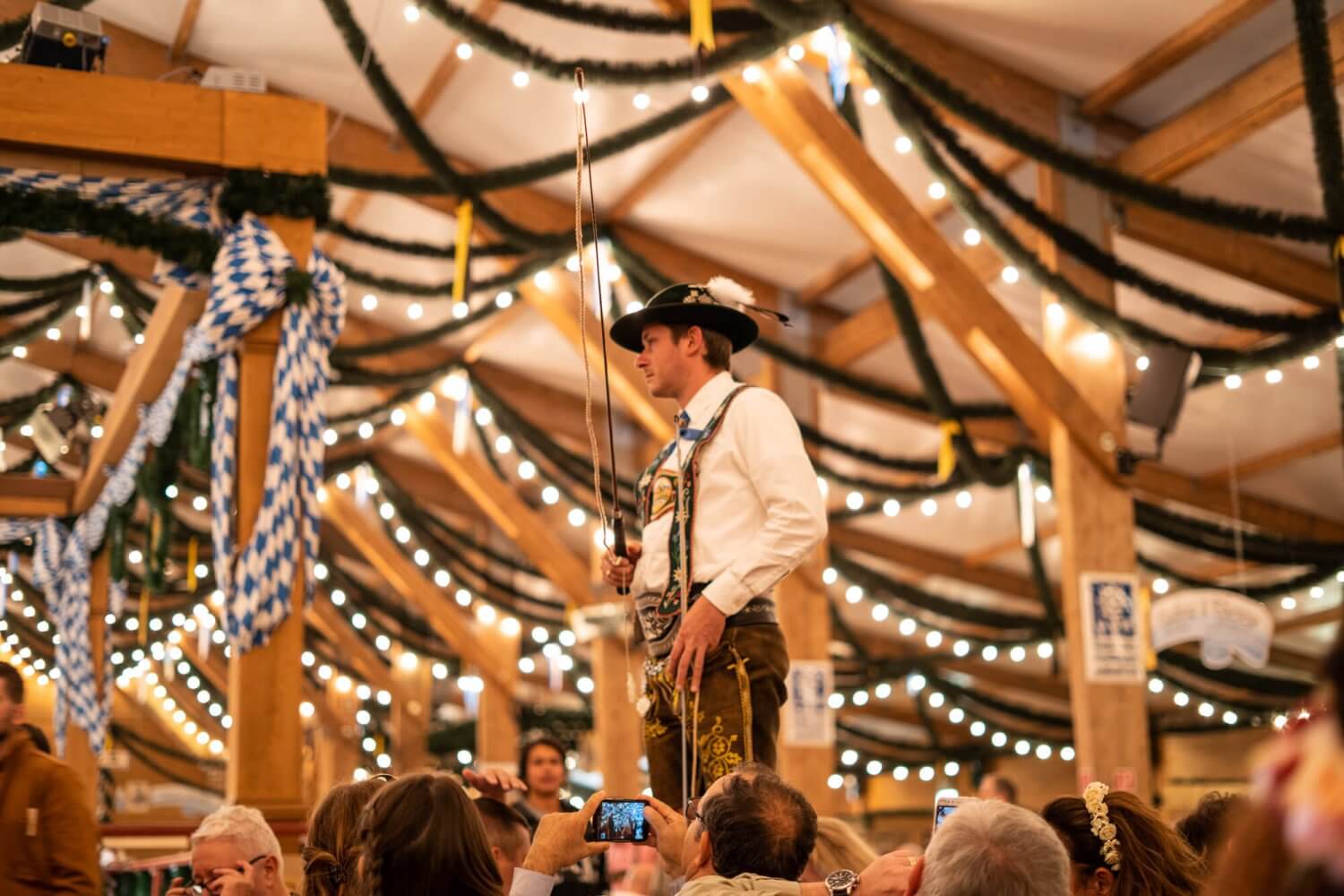 Whipping men at Oktoberfest