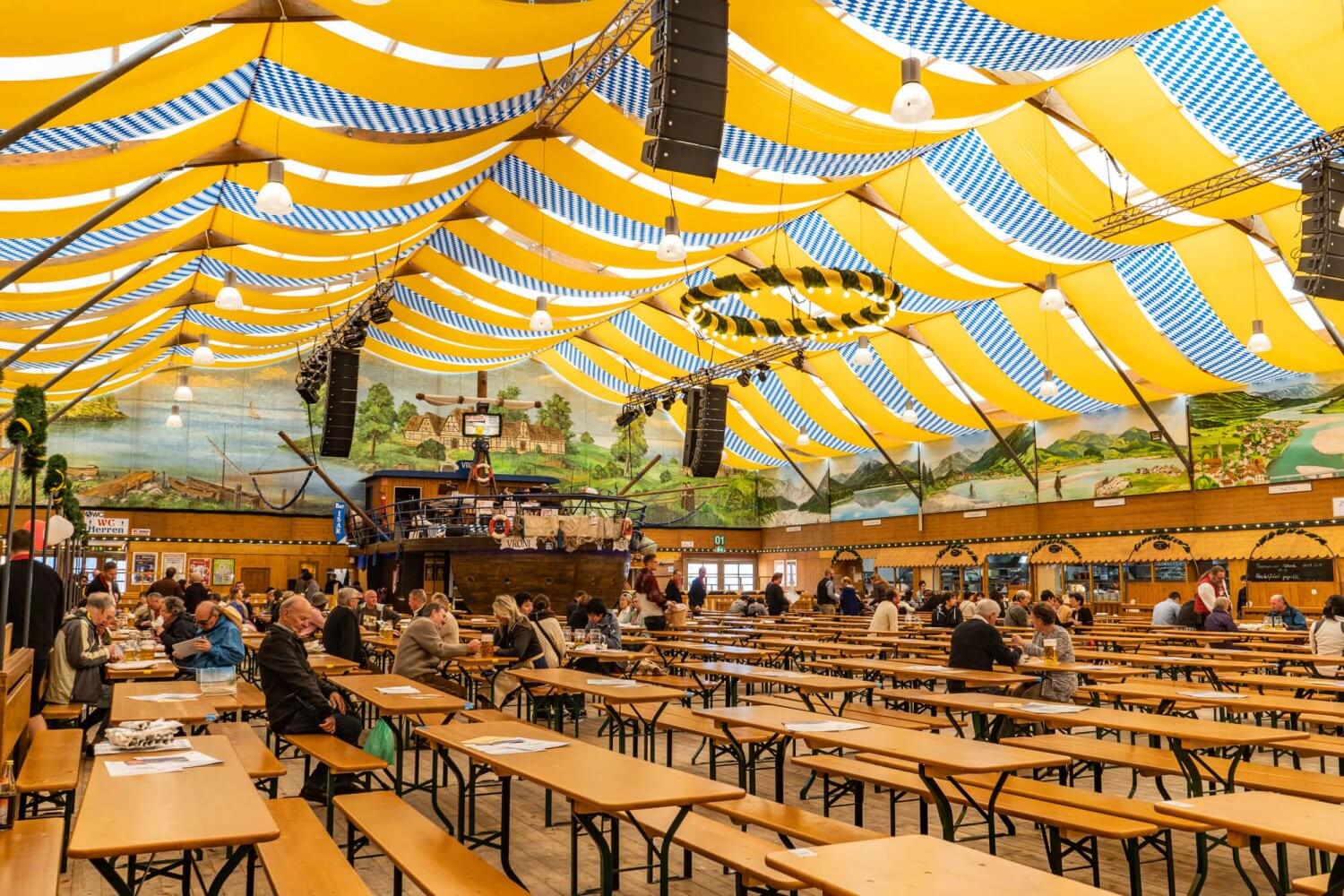 Fischer Vroni tent at Oktoberfest in Munich, Germany