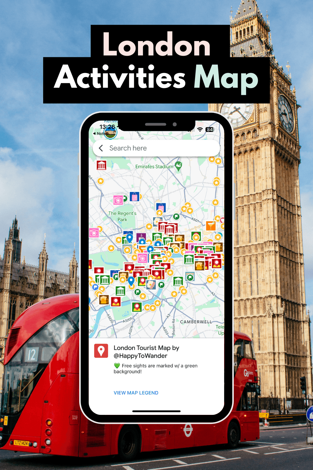 london tourist street map