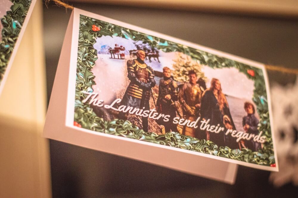 Game of Thrones Christmas inspiration! Click through to see awesome Game of Thrones Christmas decor filled with puns. #GameOfThrones #Puns #Christmas