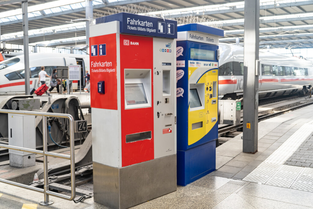 Ticket machines at the Munich Central Station